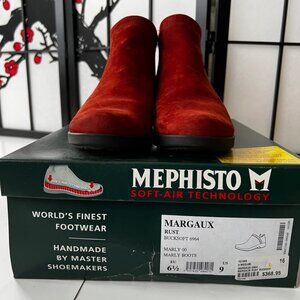Mephisto Women's Margaux Boot in Red (Rust) Suede Size 9